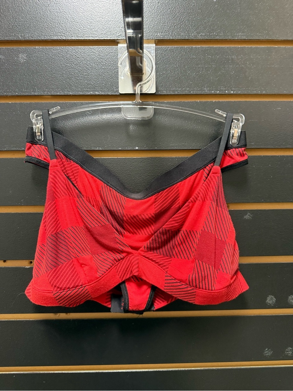 MeUndies Matching Bralette & Panty Set Red Black Print Bra M Panty S